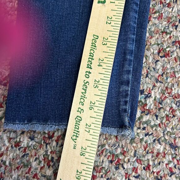 Democracy Blue Medium Wash Mid-Rise Seamless Ankle Skimmer Jeans Size 18W - Picture 13 of 14